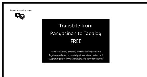 pangasinan to tagalog translation